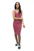 THE MYSTYLEMODE MAUVE ESSENTIAL DOUBLE LINED TANK MIDI DRESS