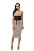 THE MYSTYLEMODE BLACK CORSET BELT WITH GOLD DETAIL