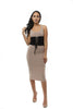THE MYSTYLEMODE BLACK CORSET BELT WITH GOLD DETAIL